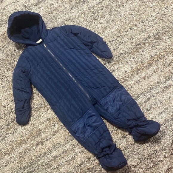 First Impressions Other - First impressions, fleece line outerwear, onesie with detachable feet sz 24M